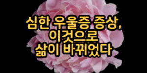 심한 우울증 증상