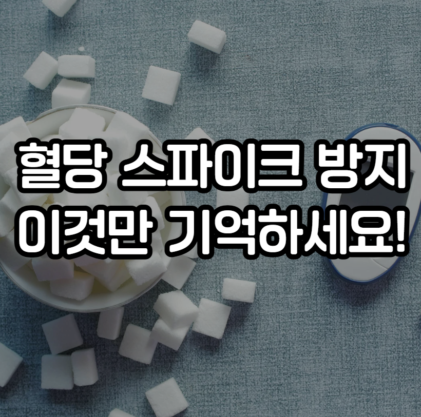 혈당 스파이크 방지