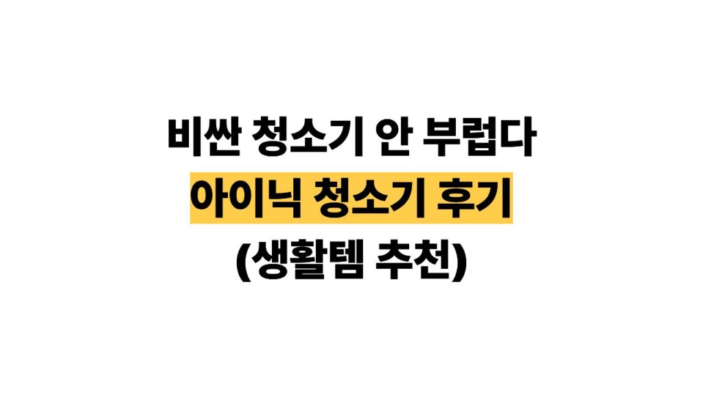 아이닉 청소기