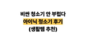 아이닉 청소기 후기