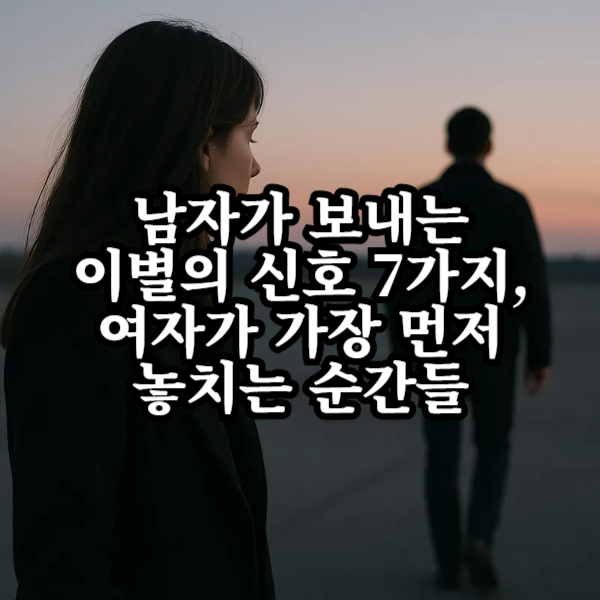 남자가 보내는 이별의 신호