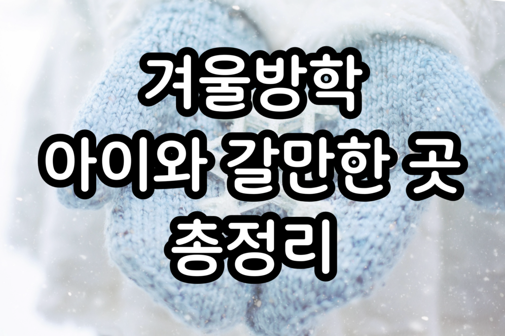 겨울방학 아이와 갈만한 곳 총정리